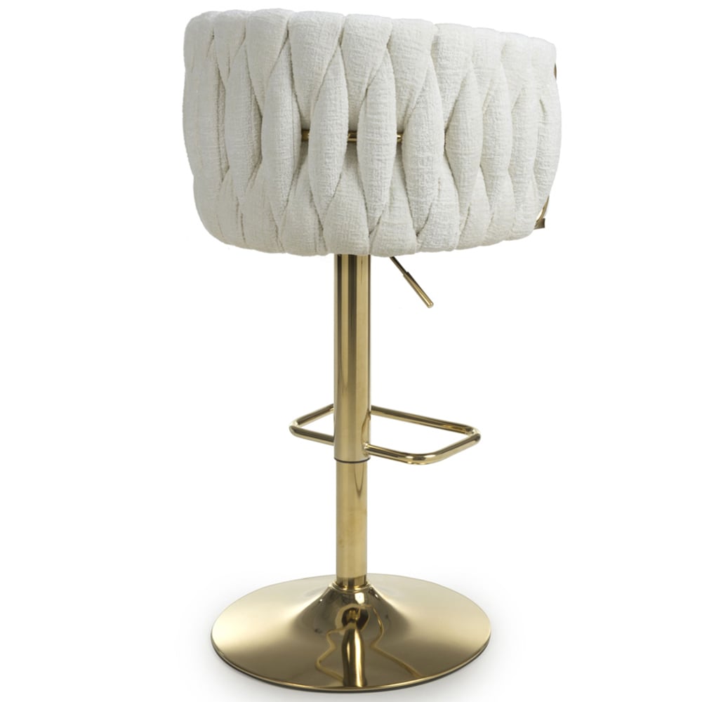 Shankar Bellaire Cream Textured Bar Stool Image 3