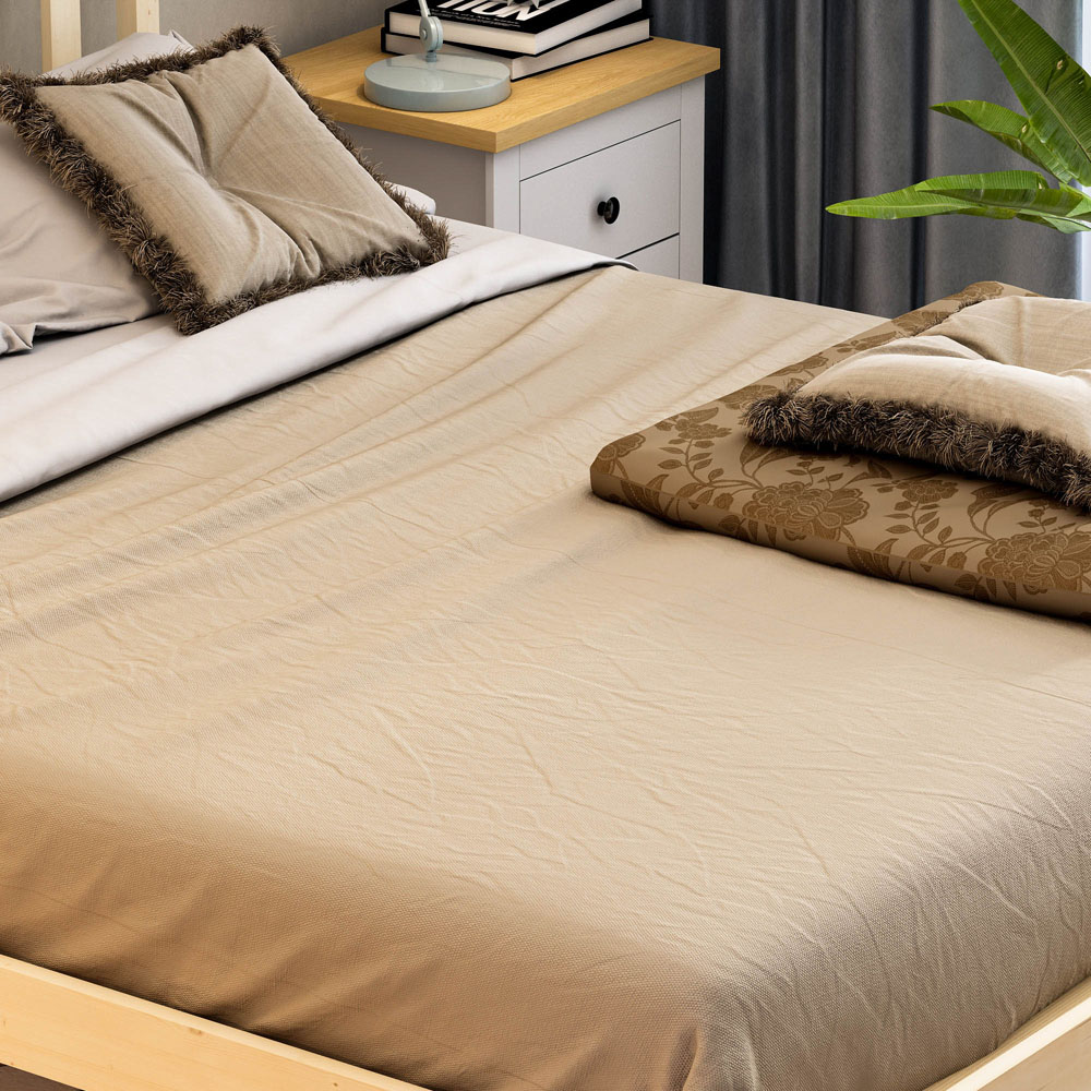 Vida Designs Milan King Size Pine Low Foot Wooden Bed Frame Image 5