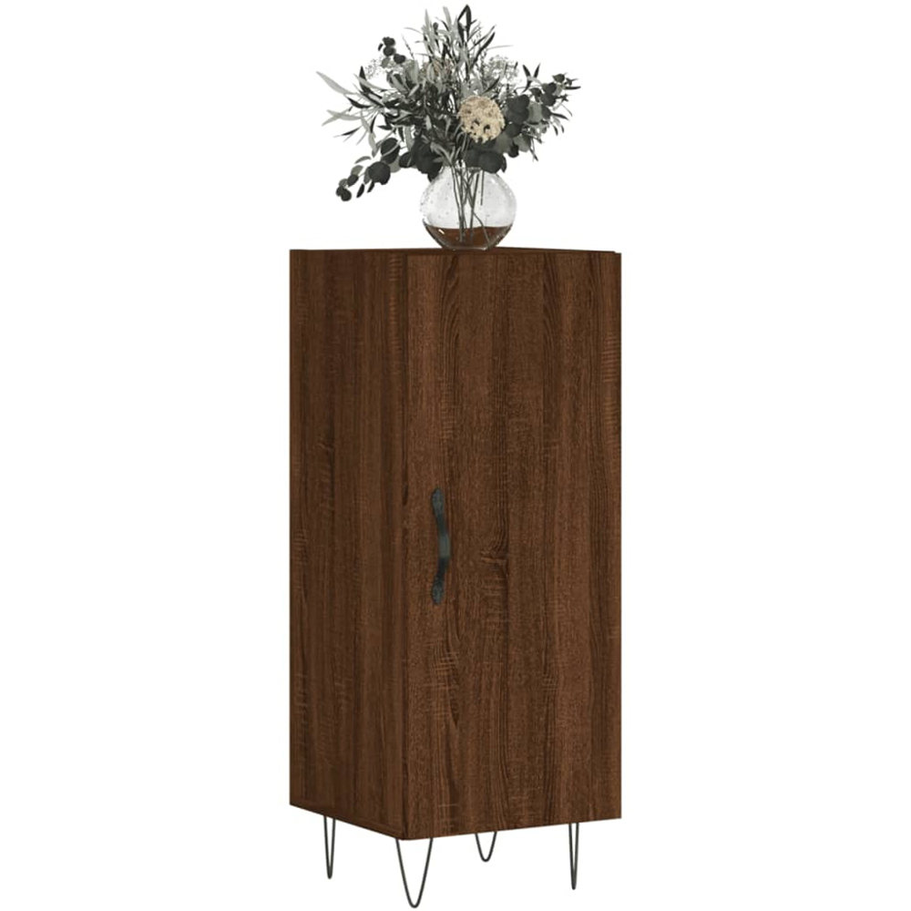 vidaXL Single Door Brown Oak Sideboard Image 3