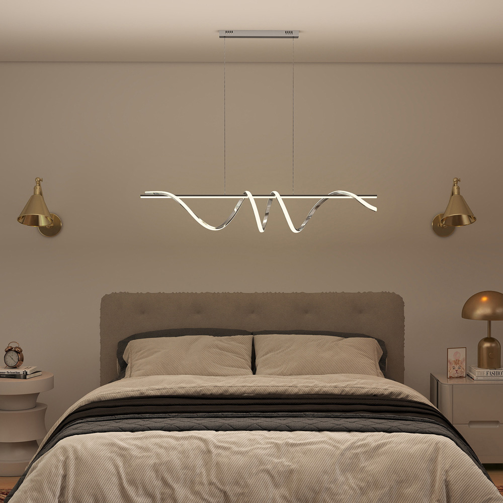 Portland Silver Tone LED Pendant Light Image 5