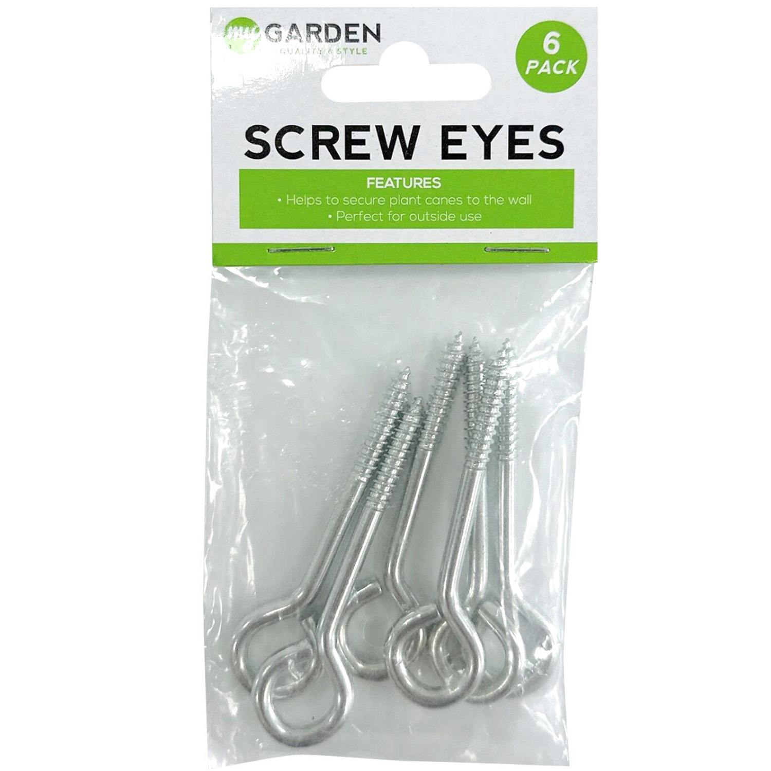 My Garden Silver Screw Eyes 6 Pack Image