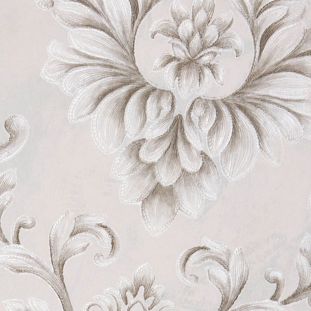 Living and Home Textured 3D Embossed Brownish Grey Non-Pasted Non-Woven Wallpaper Image 5