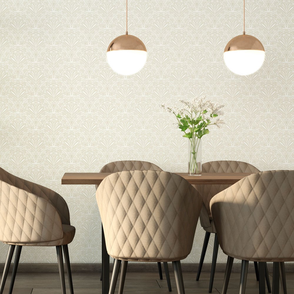 Hoopla Walls Elegance Deco Fan Natural Wallpaper Image 2