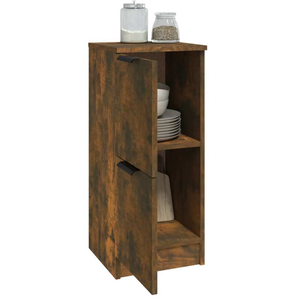 vidaXL 2 Door Smoked Oak Sideboard Set of 2 Image 4