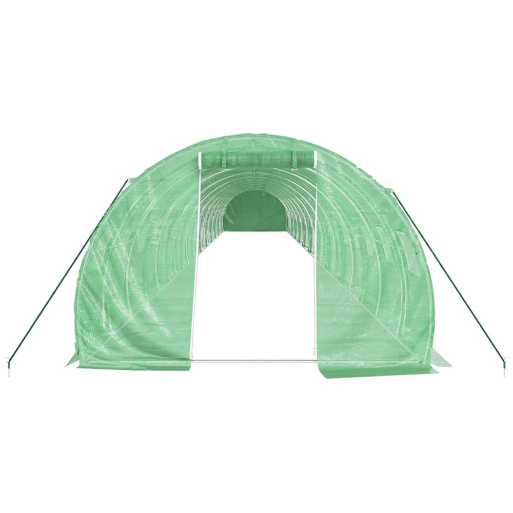 vidaXL Green Polyethylene Galvanised Steel Frame 72.1 x 9.8ft Greenhouse Image 3