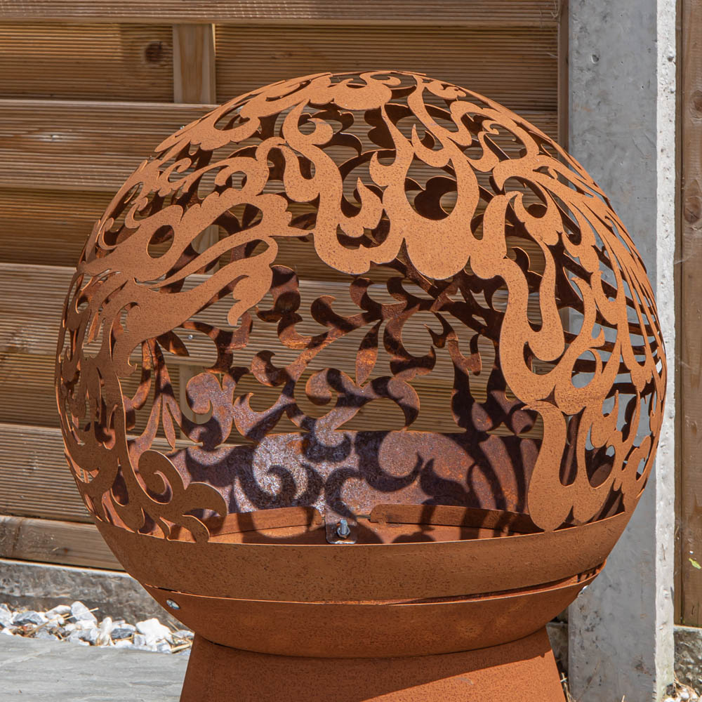 Havana Steel Helios Fireglobe Outdoor Fire Pit 57cm Image 5