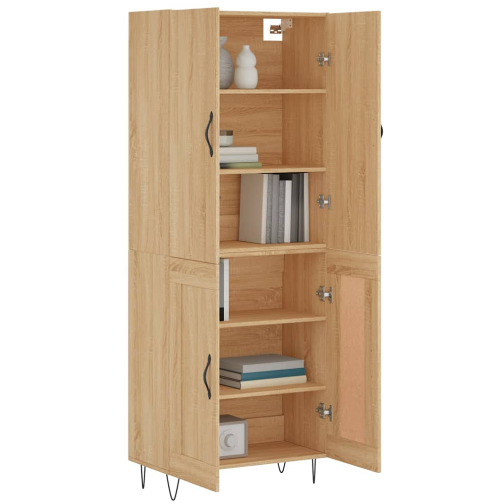 vidaXL 4 Door Sonoma Oak Highboard Image 3