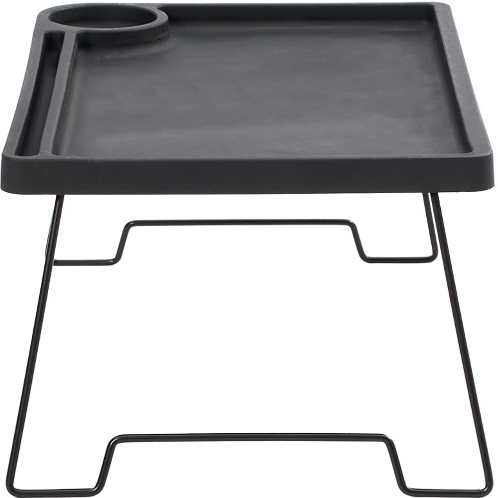 Living and Home Black Foldable Bed Table with Cup Holder Image 3