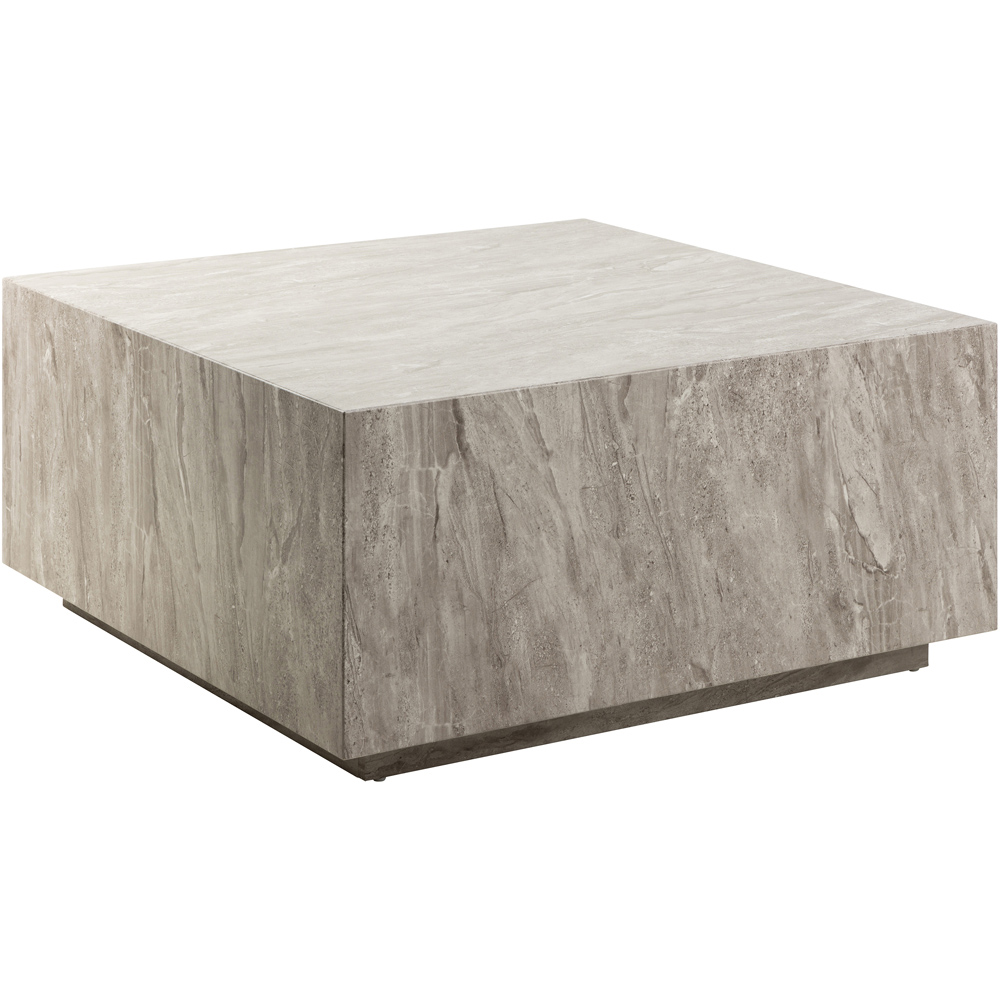 Florence Dice Grey Marble Square Coffee Table Image 2
