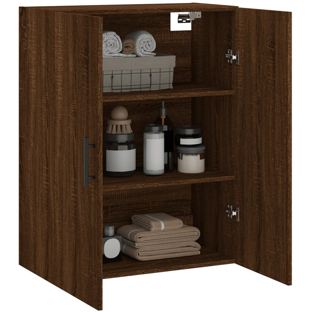 vidaXL 2 Door Brown Oak Wall Mounted Cabinet Image 5