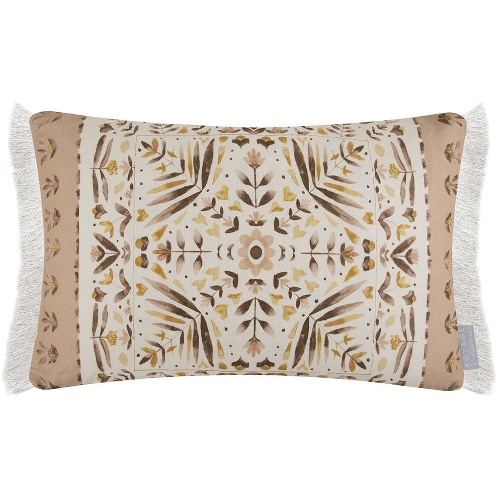 Voyage Maison Kari Stone Printed Rusche Trim Feather Rich Cushion 40 x 60cm Image 1