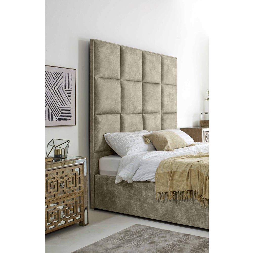 Eleganza Madelyn Double Pearl Oakland Fabric Bed Frame Image 4