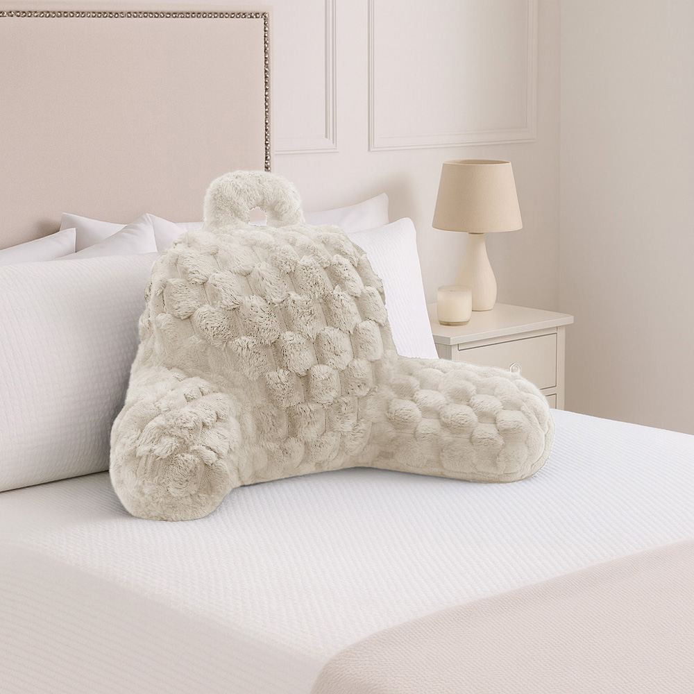Velosso Cream Chunky Popcorn Back Pillow 65 x 55cm Image 2