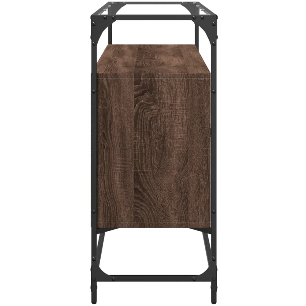vidaXL 2 Door 3 Shelf Brown Oak Sideboard Image 5