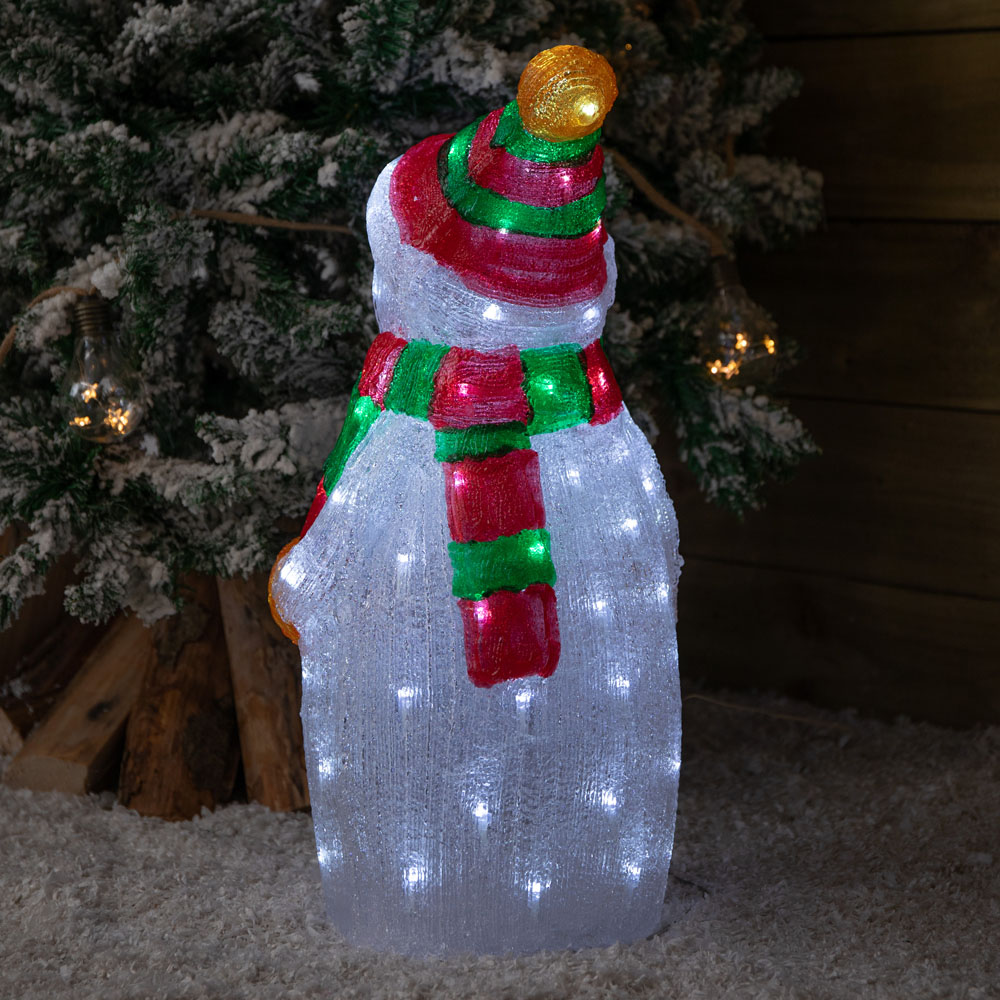 Samuel Alexander 70 Cool White LED Light-Up Ice Snowman Christmas Decoration 55cm Image 6
