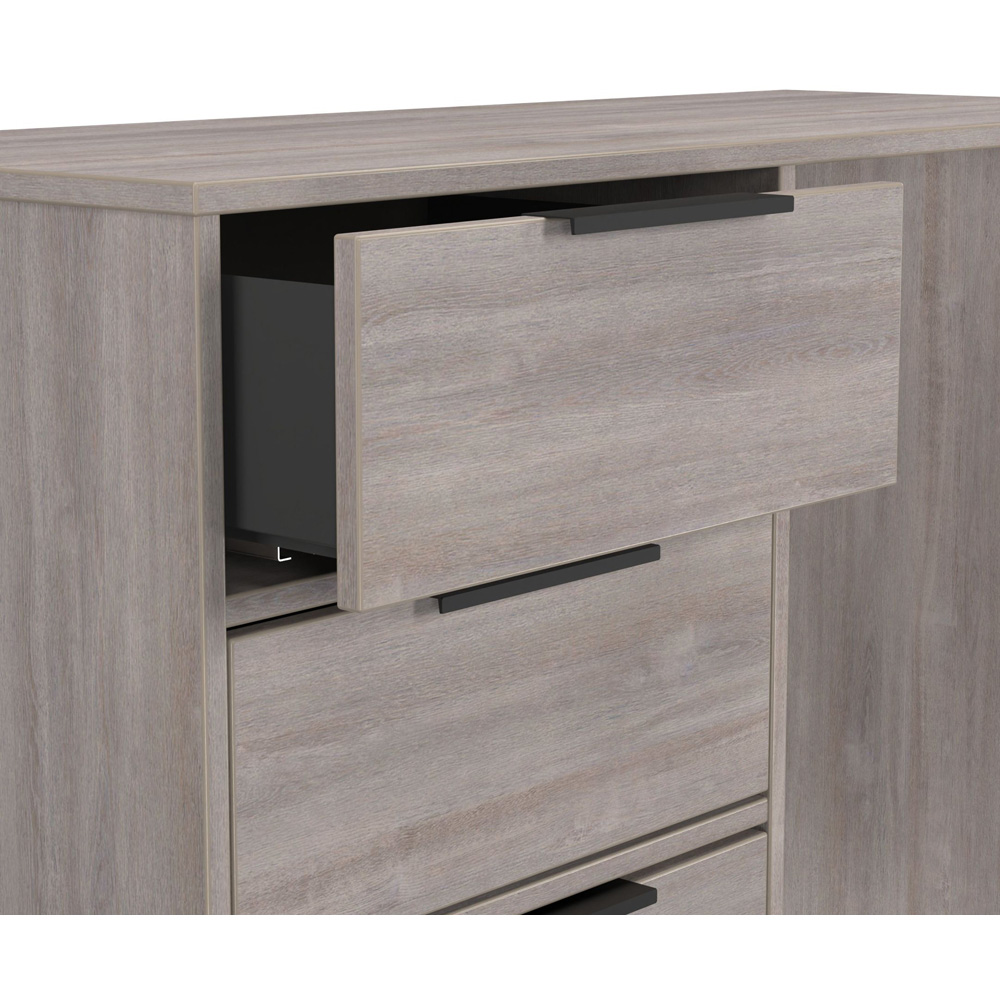 Crowndale Hong Kong 4 Drawer Grey Oak Vanity Dressing Table Ready Assembled Image 6