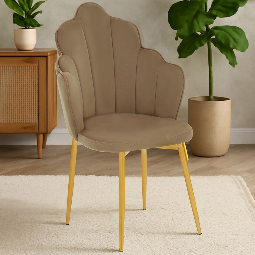 Premier Housewares Tian Mink Velvet Chair Image 3