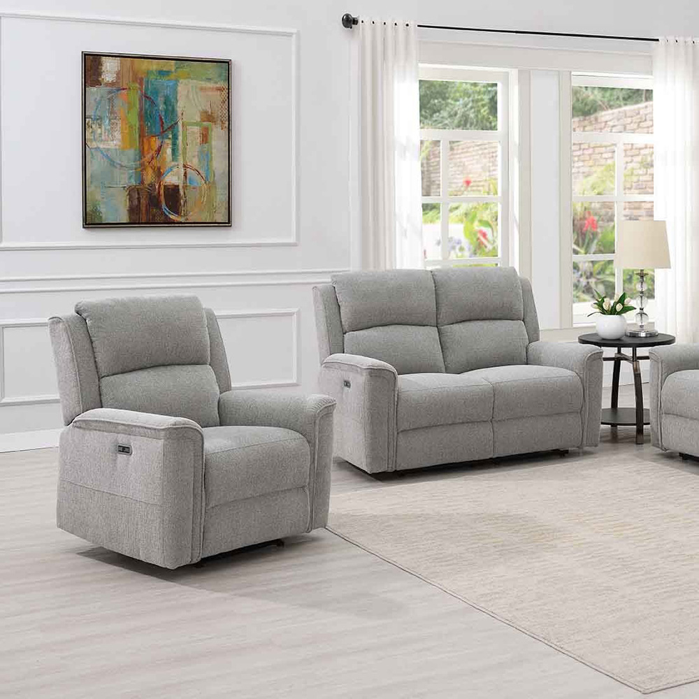 Eastside Light Grey Power Recliner Chair Image 3