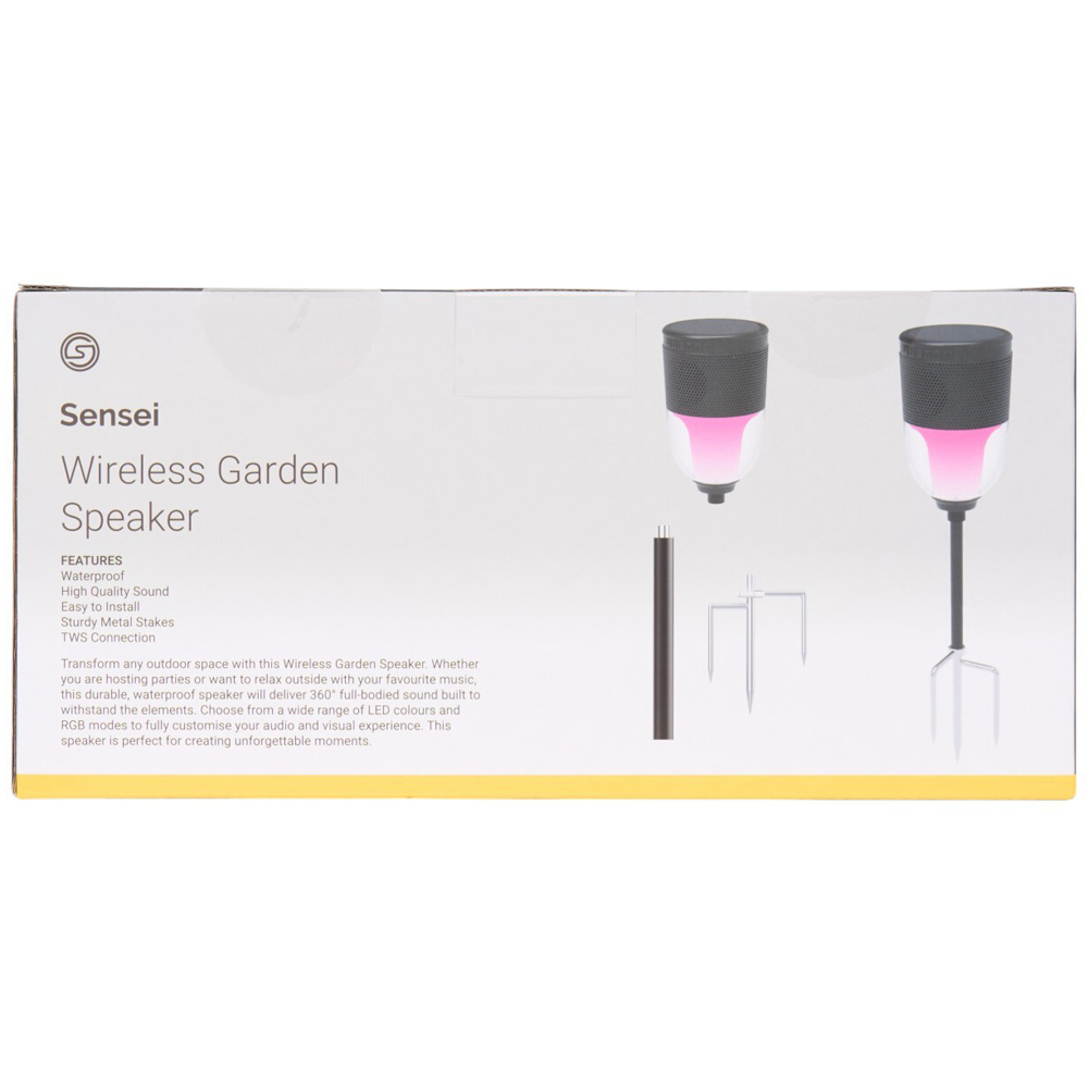 Sensei Wireless Garden Speaker Black Image 3