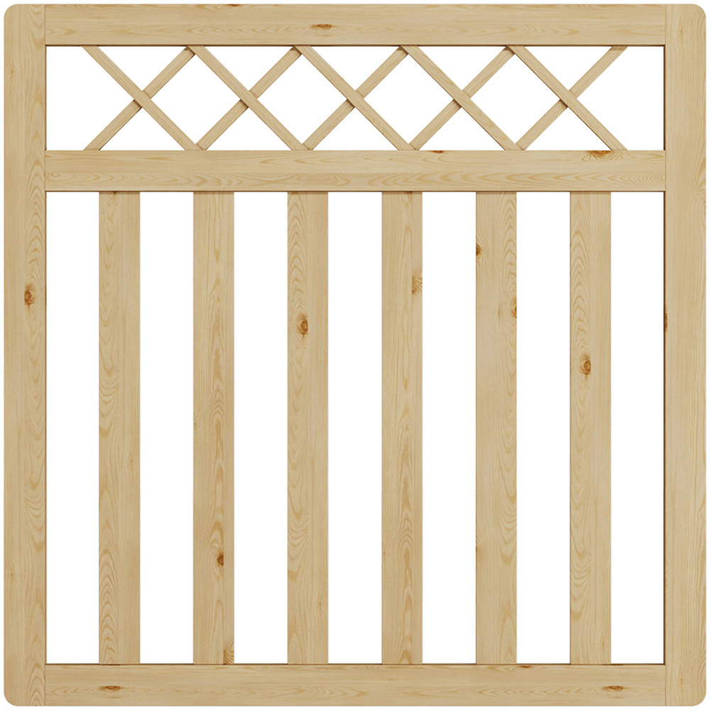 Outdoor Cross Top Wooden Nature Garden Fence Door, 120 x 120 x 2.5cm Image 1