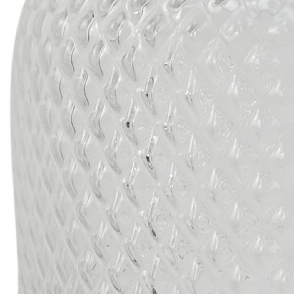 Botanik Clear Diamond Glass Vase 29cm Image 5