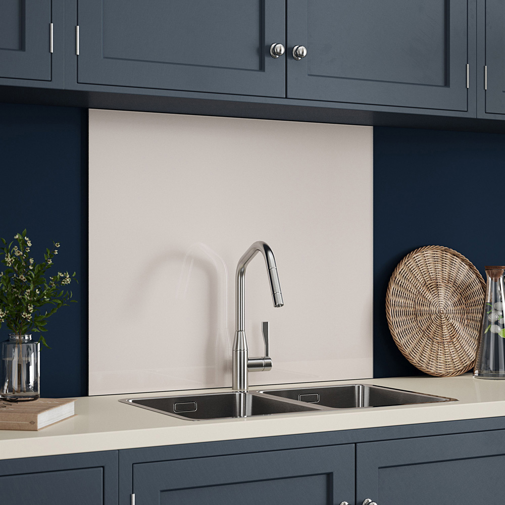 Pale Beige Glass Kitchen Splashback 900 x 750 x 6mm Image 2