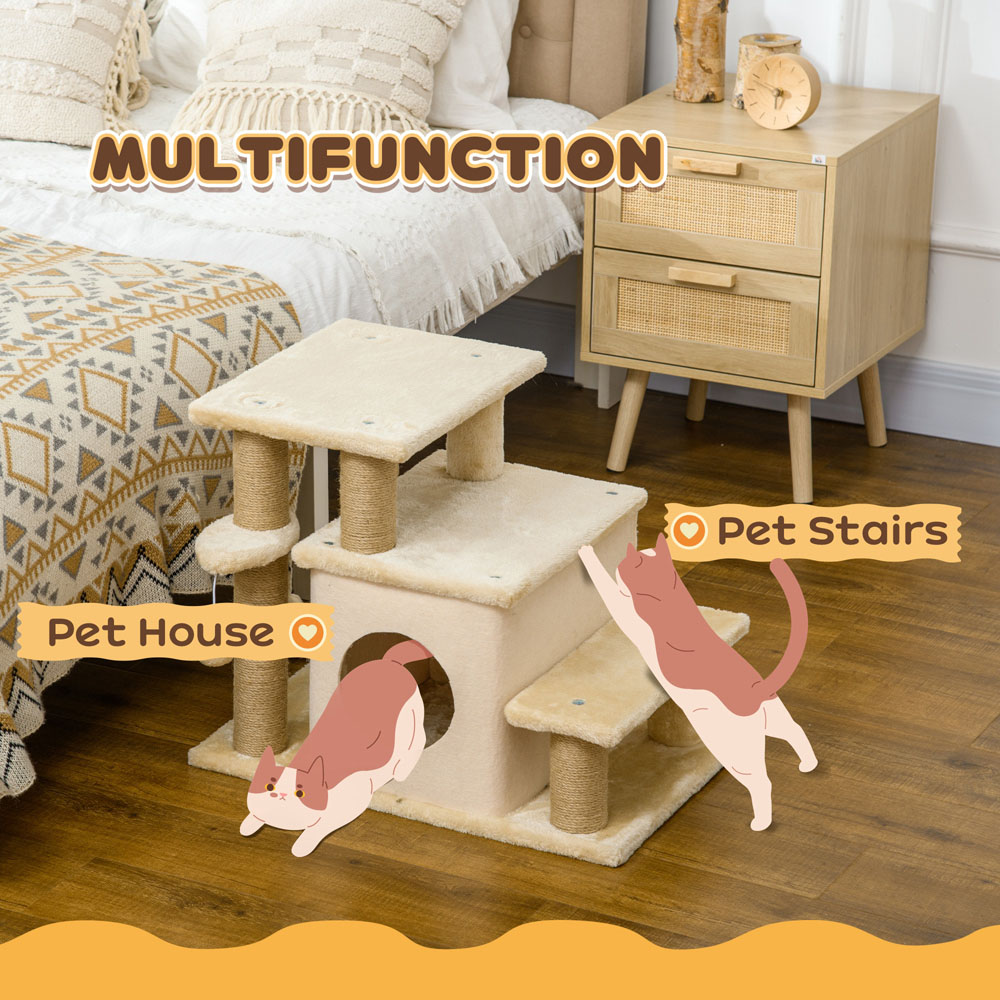 PawHut Dog Stairs for Bed with Detachable Cover Image 5