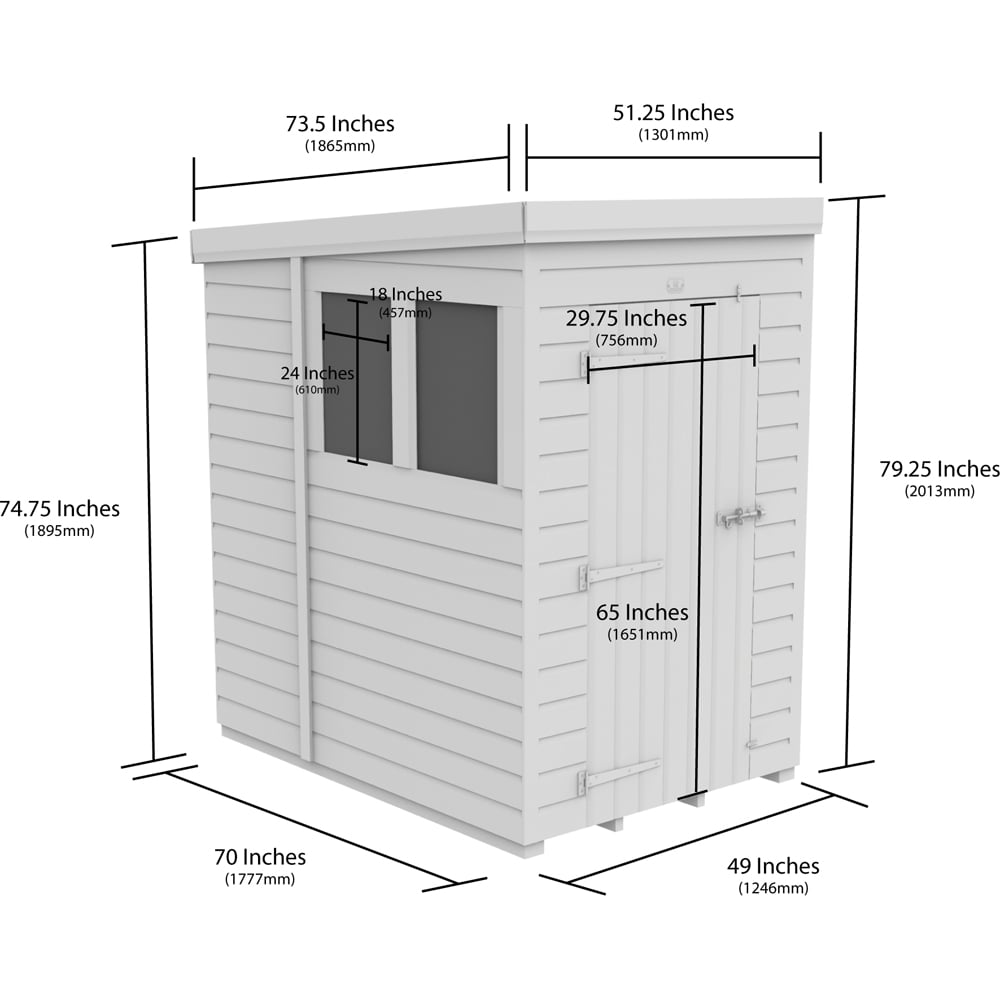 DIY Sheds 4 x 6ft Tongue and Groove Timber Pent Garden Shed Image 9