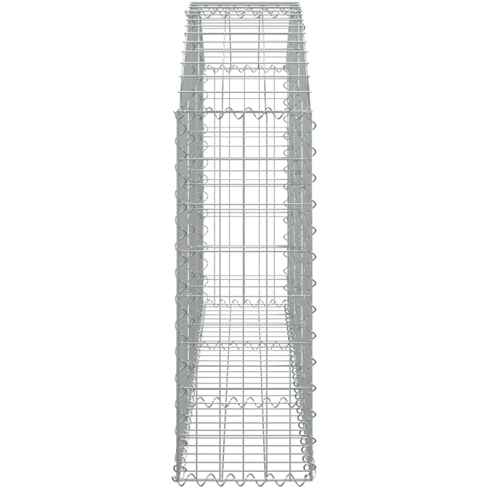 vidaXL Silver Galvanised Iron Gabion Basket 150 x 30 x 80/100cm Image 3