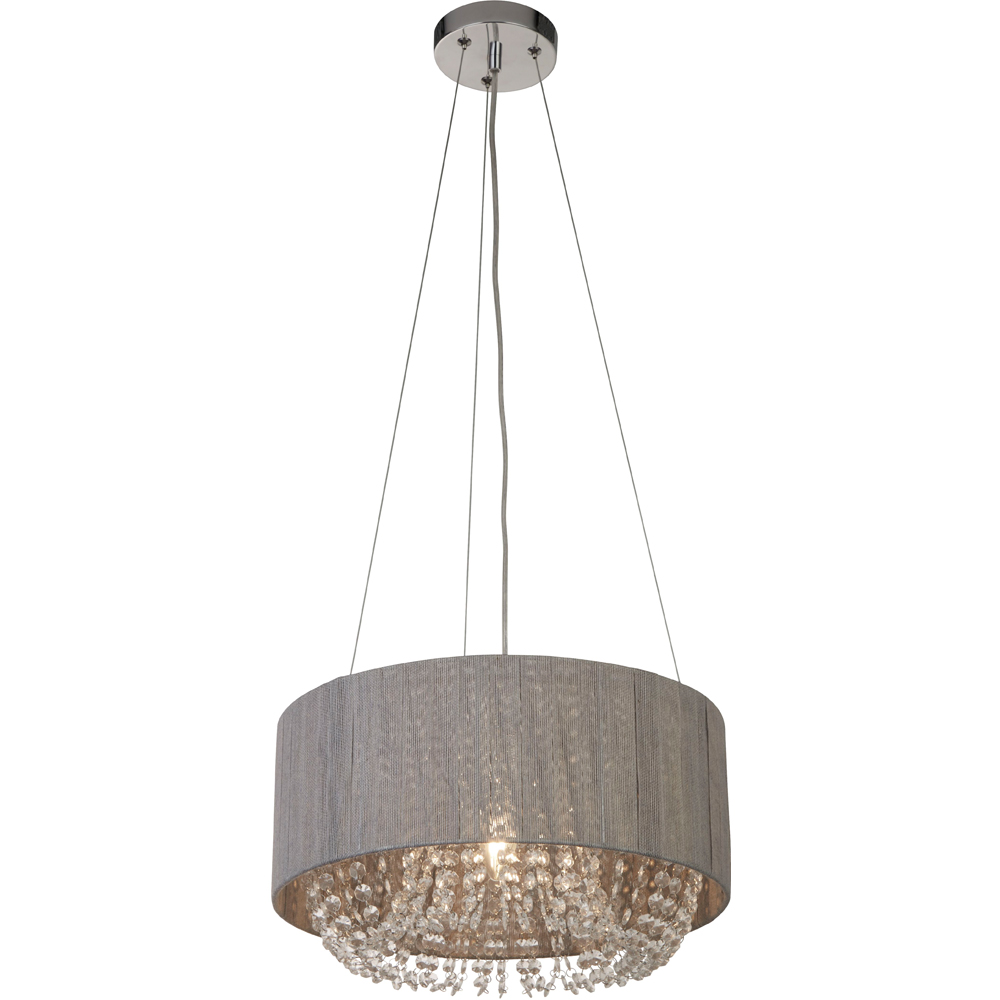 Lighting Collection Contessa Grey Ceiling Pendant Light Image 3