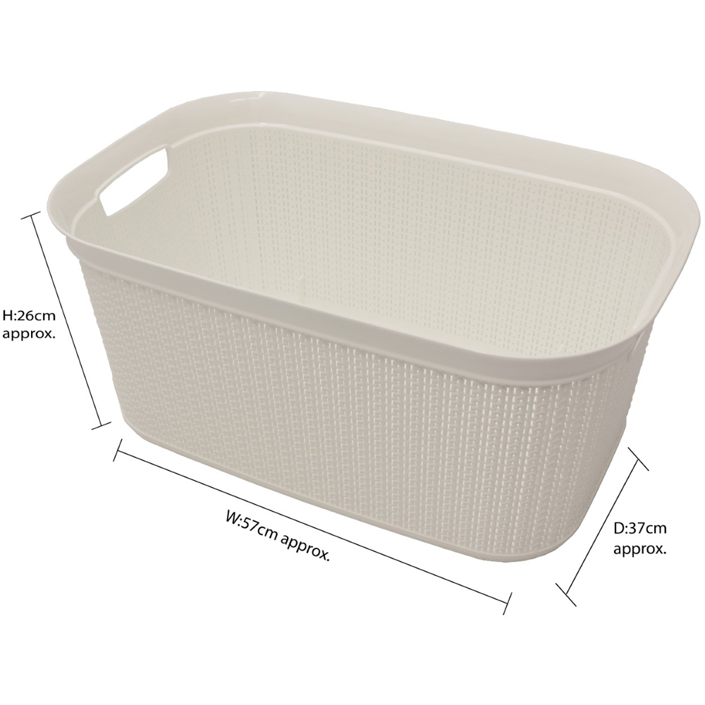 JVL Ivory White Loop Laundry and Peg Bundle Image 4