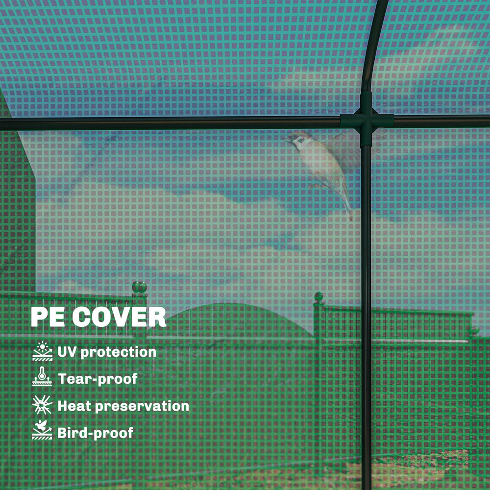 Outsunny Green PE Cover Portable 6.5 x 2.4ft Greenhouse Image 4