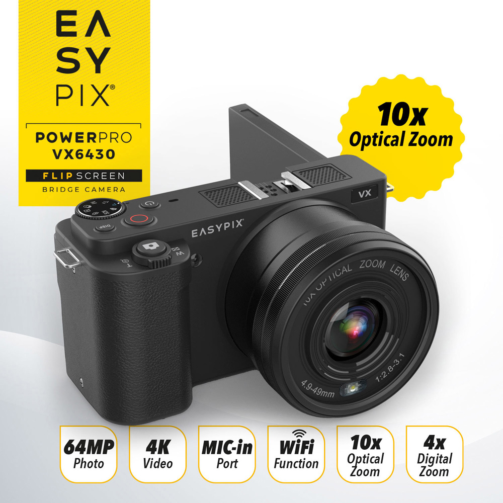 Easypix PowerPro VX6430 Flip Screen Bridge Camera Image 6