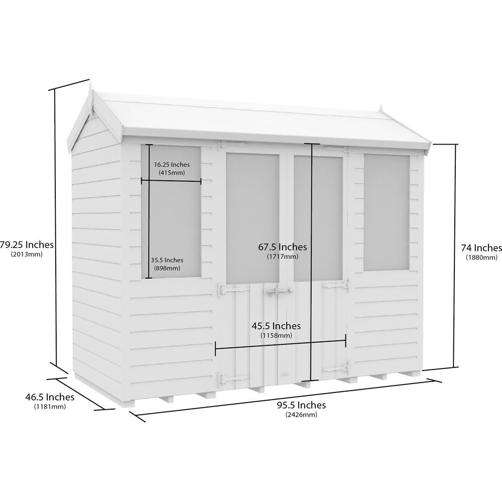 DIY Sheds 8 x 4ft Tongue and Groove Timber Apex Summerhouse Image 9