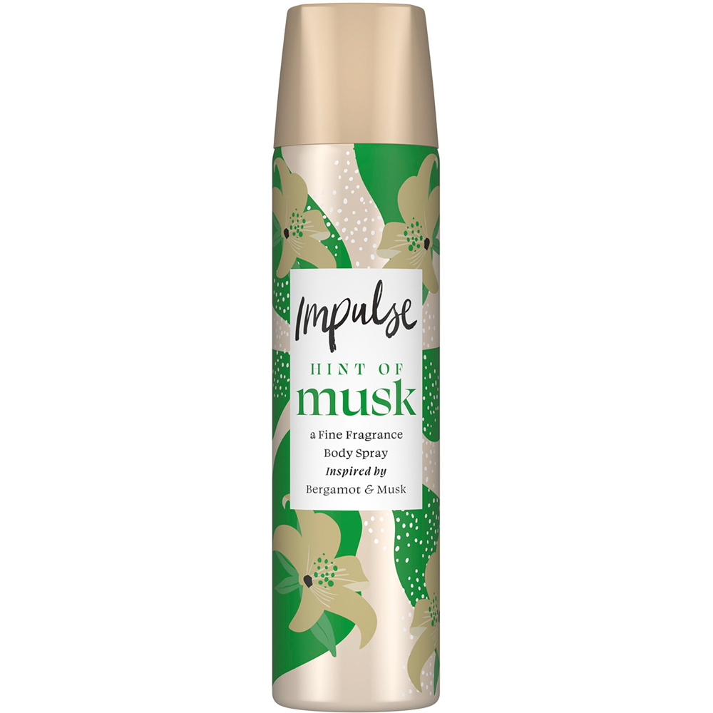 Impulse Hint of Musk Long Lasting Everyday Fragrance Body Spray Deodorant 75ml 6 Pack Image 3