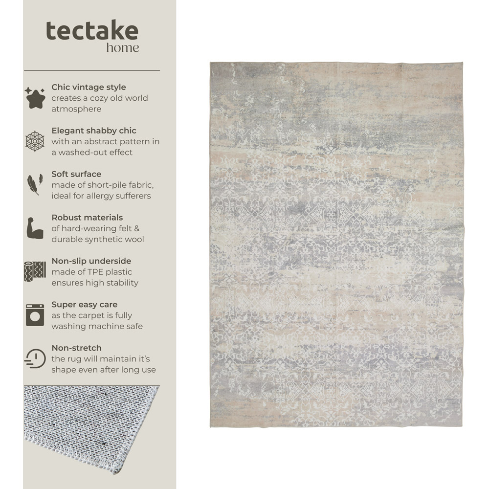 tectake Dalia Non Slip Washable Rug 230 x 160 x 0.6cm Image 7