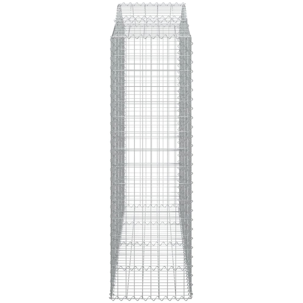 vidaXL Silver Galvanised Iron Arched Gabion Basket 200 x 50 x 160/180cm 4 Pack Image 3