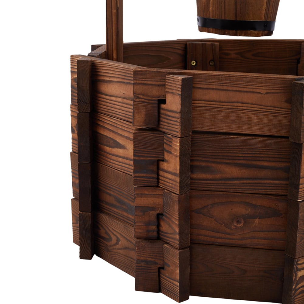 Living and Home Antique Style Wishing Well Planter Image 5