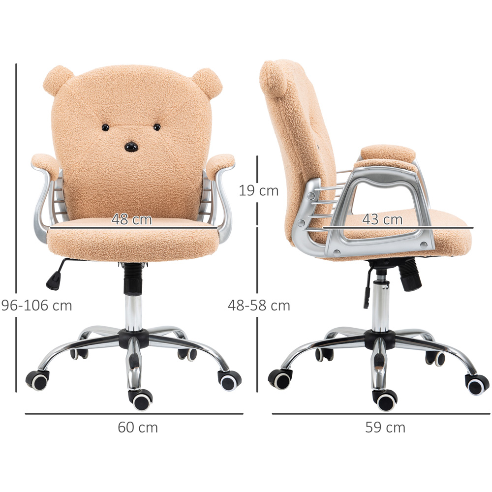 Portland Brown Bear Shape Cute Office Chair Image 8