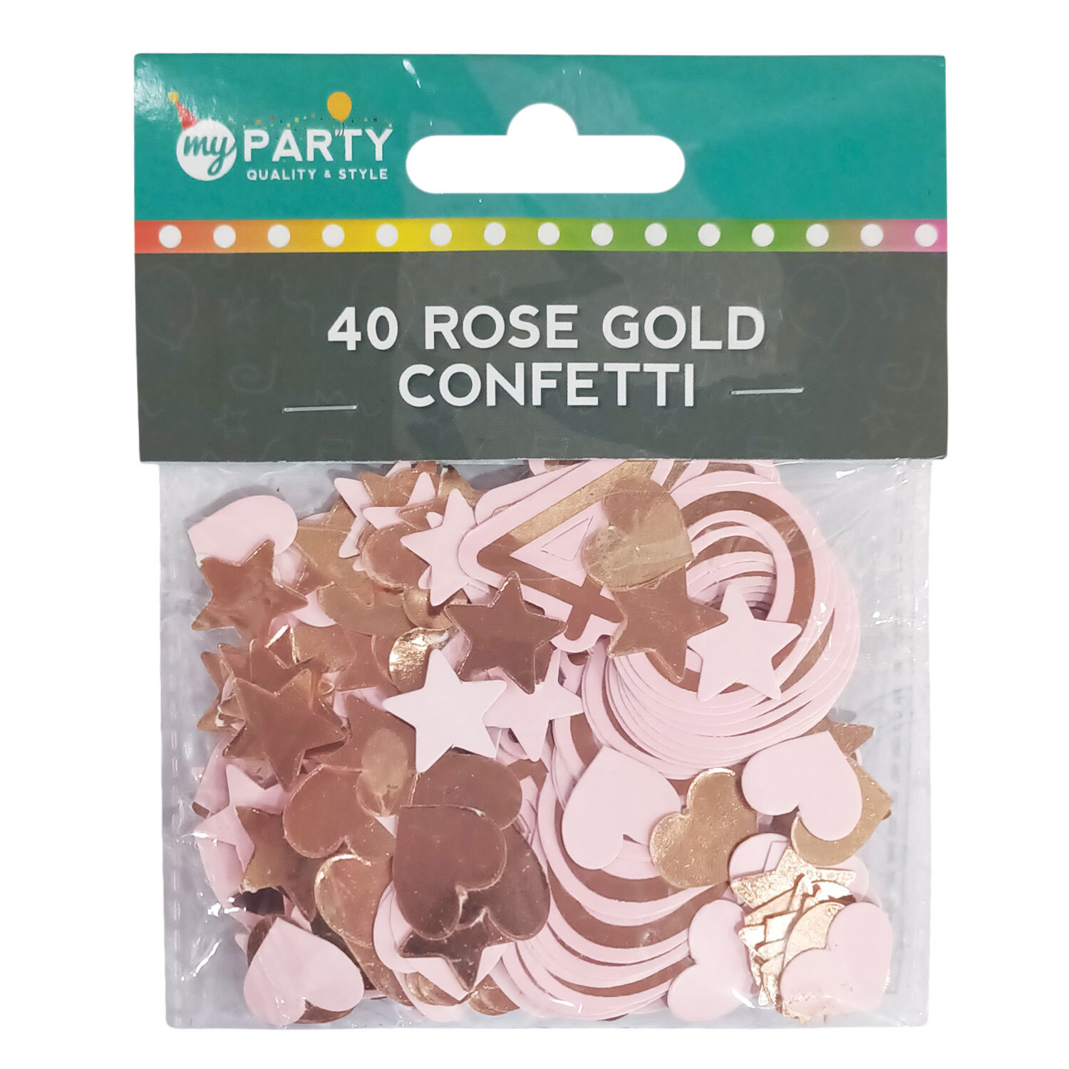 Birthday Number Rose Gold Paper Confetti - 40 Image