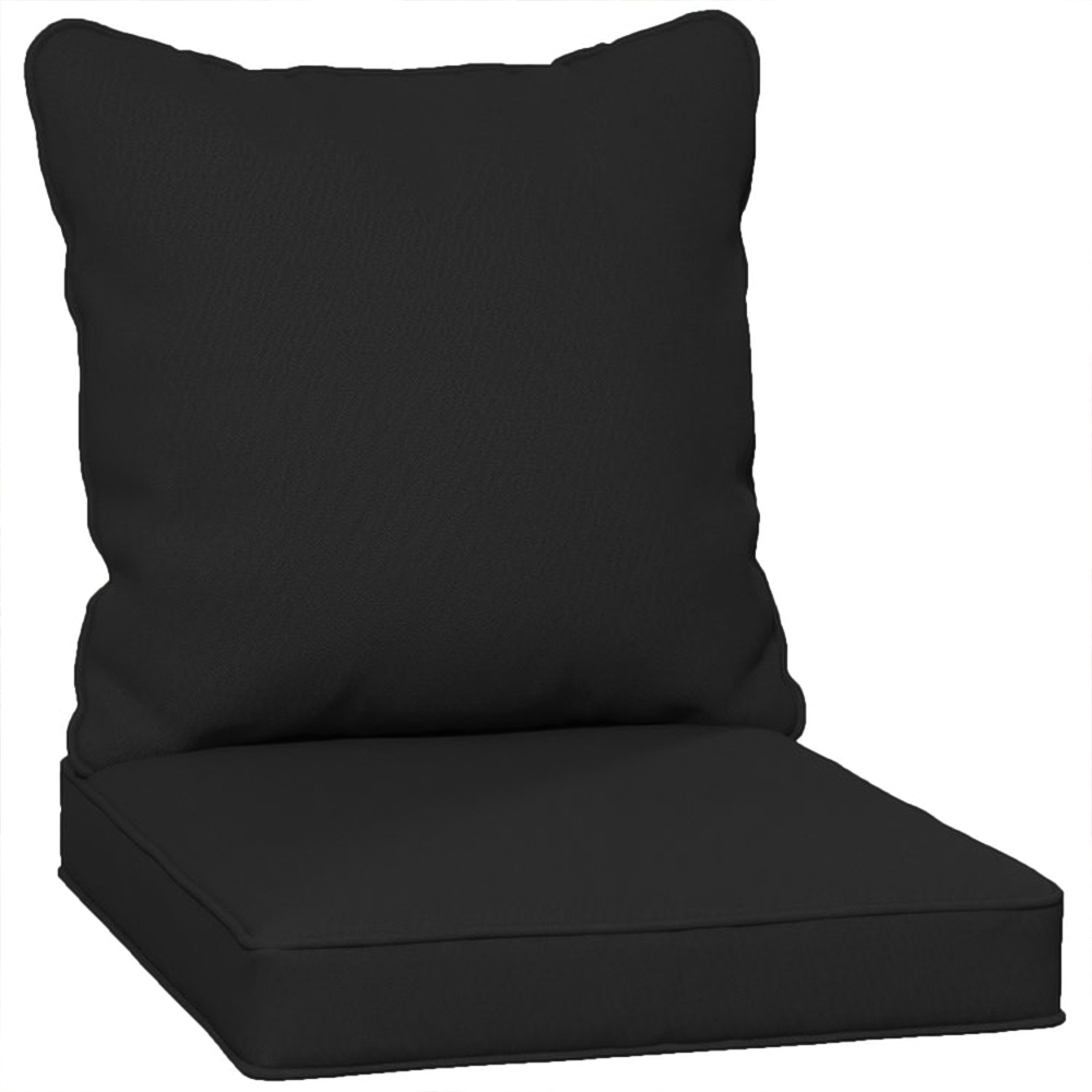 Outsunny Black Seat and Back Pad Garden Chair Cushion Set 62cm Image 1