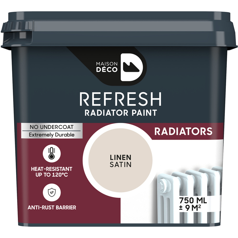 Maison Deco Refresh Radiator Linen Satin Paint 750ml Image 2