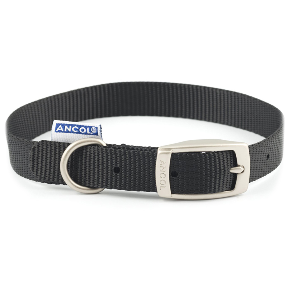 Nylon Dog Collar - Black / 45cm Image