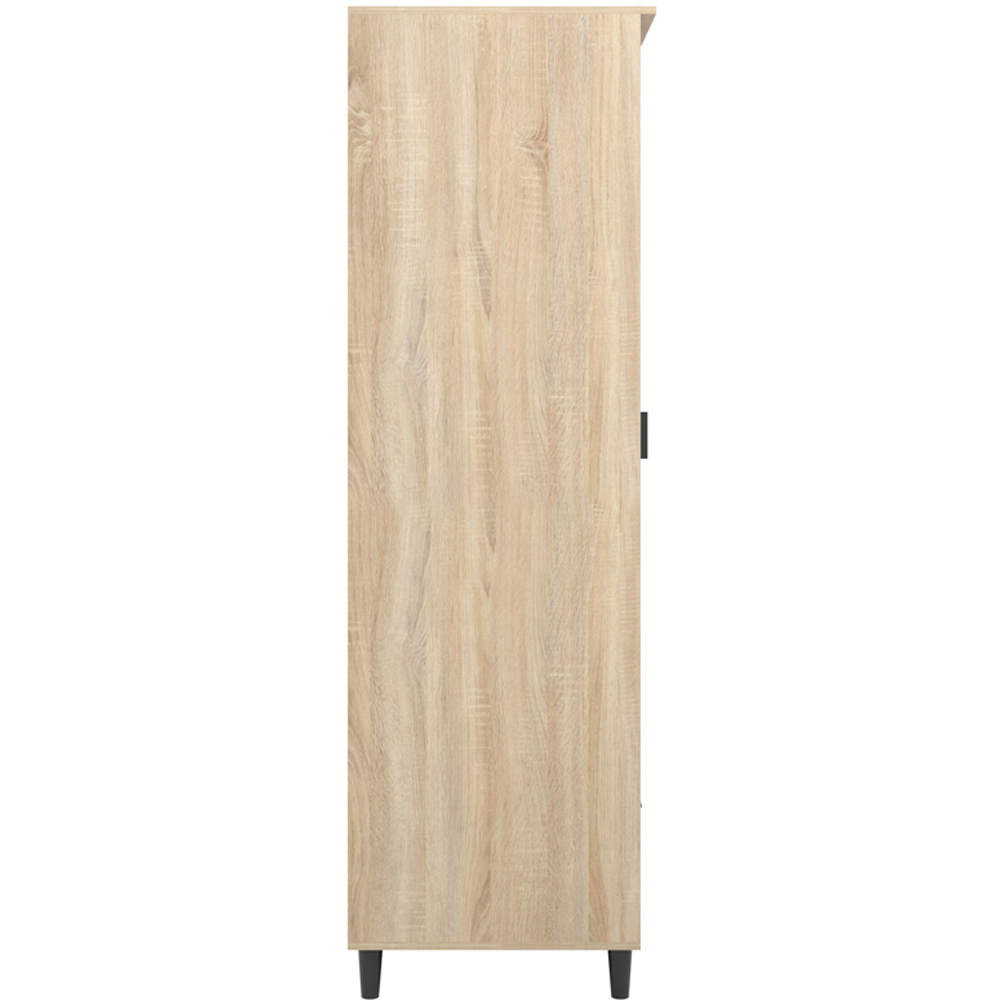 Stockholm Chevron Single Door Single Drawer Sonoma Oak Wardrobe Image 5