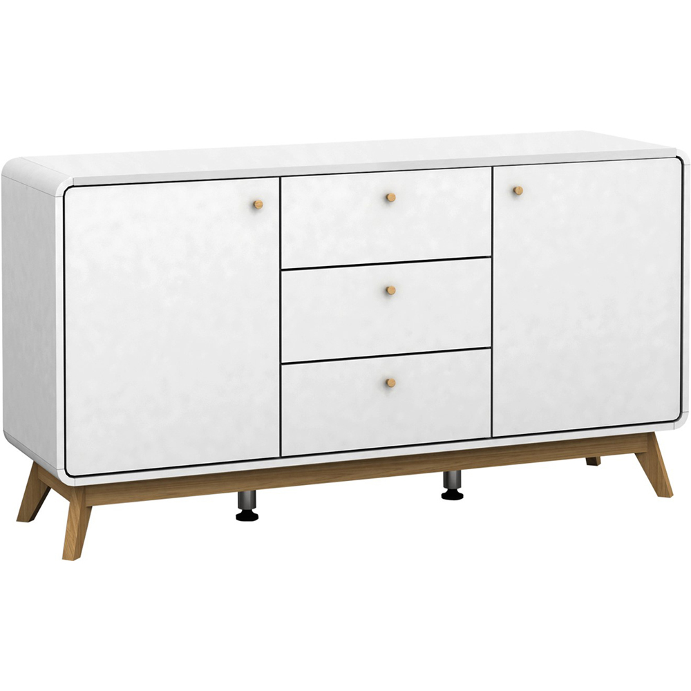 Loft24 Cassie 2 Door 3 Drawer White Sideboard Image 2
