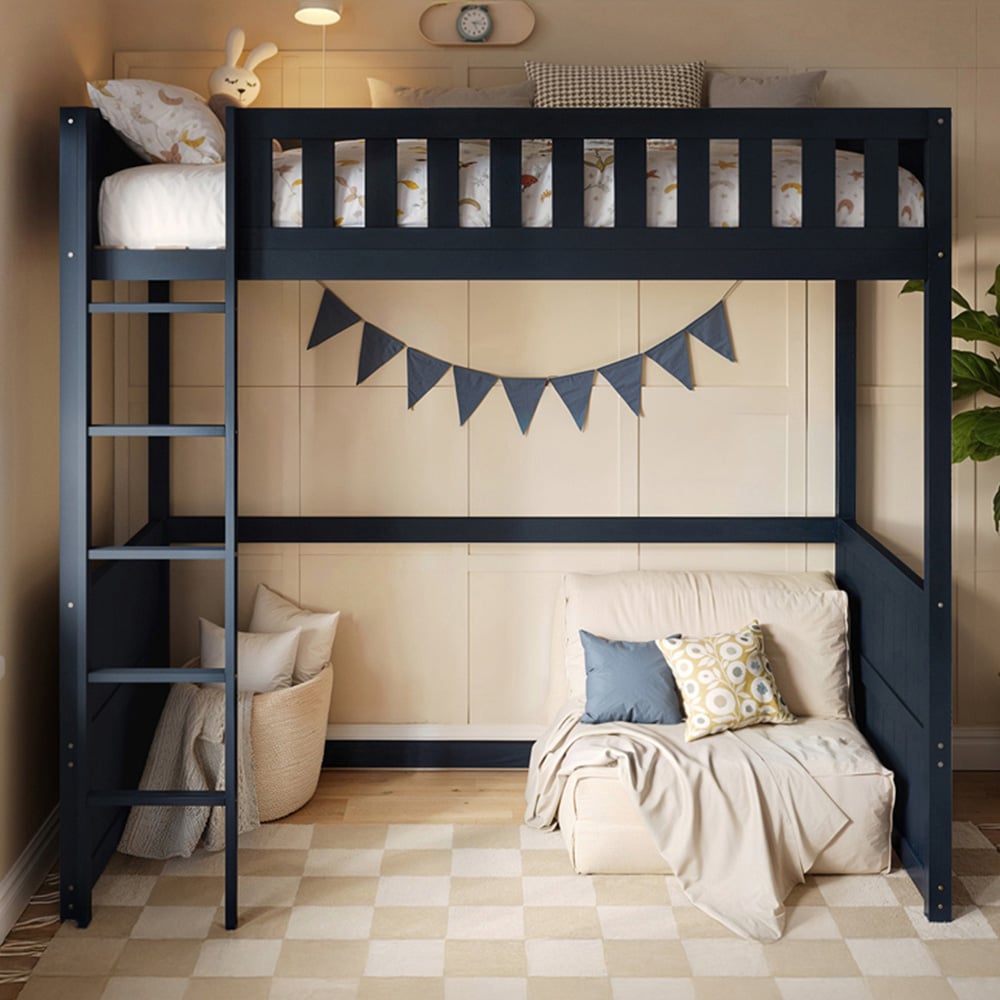 Flair Bea Navy Wooden High Sleeper Image 1