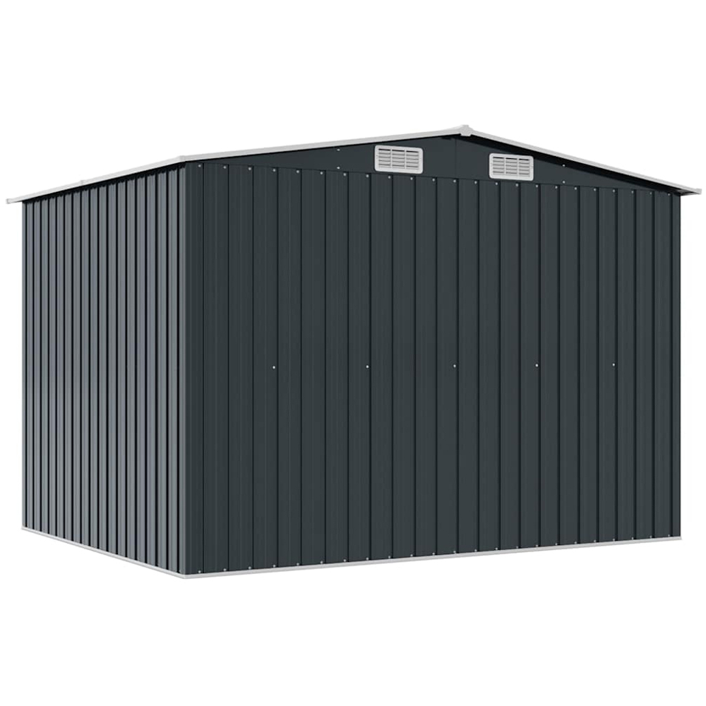 vidaXL 8.4 x 6.7ft Anthracite Galvanised Steel Garden Shed Image 7
