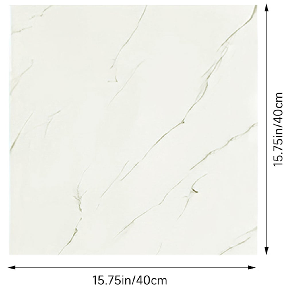 Living and Home Marble Patterned Off White Self Adhesive PVC Wall Sticker 10 Pack Image 4