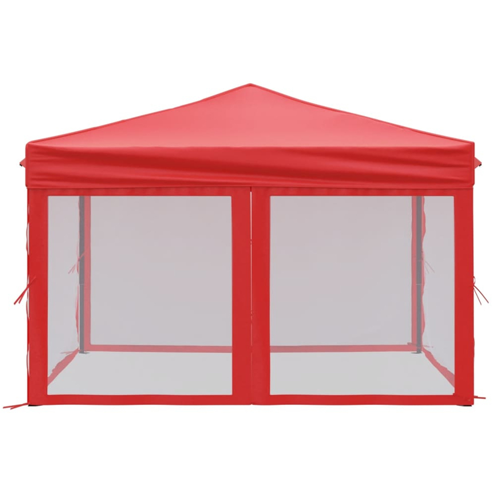 vidaXL 3 x 3m Red Foldable Party Tent with Sidewalls Image 4