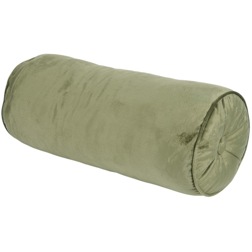 Soft Velvet Bolster CushionGreen Image 3